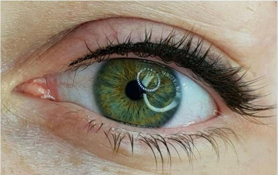 Healed semi-permanent eyeliner result, defined upper lash line