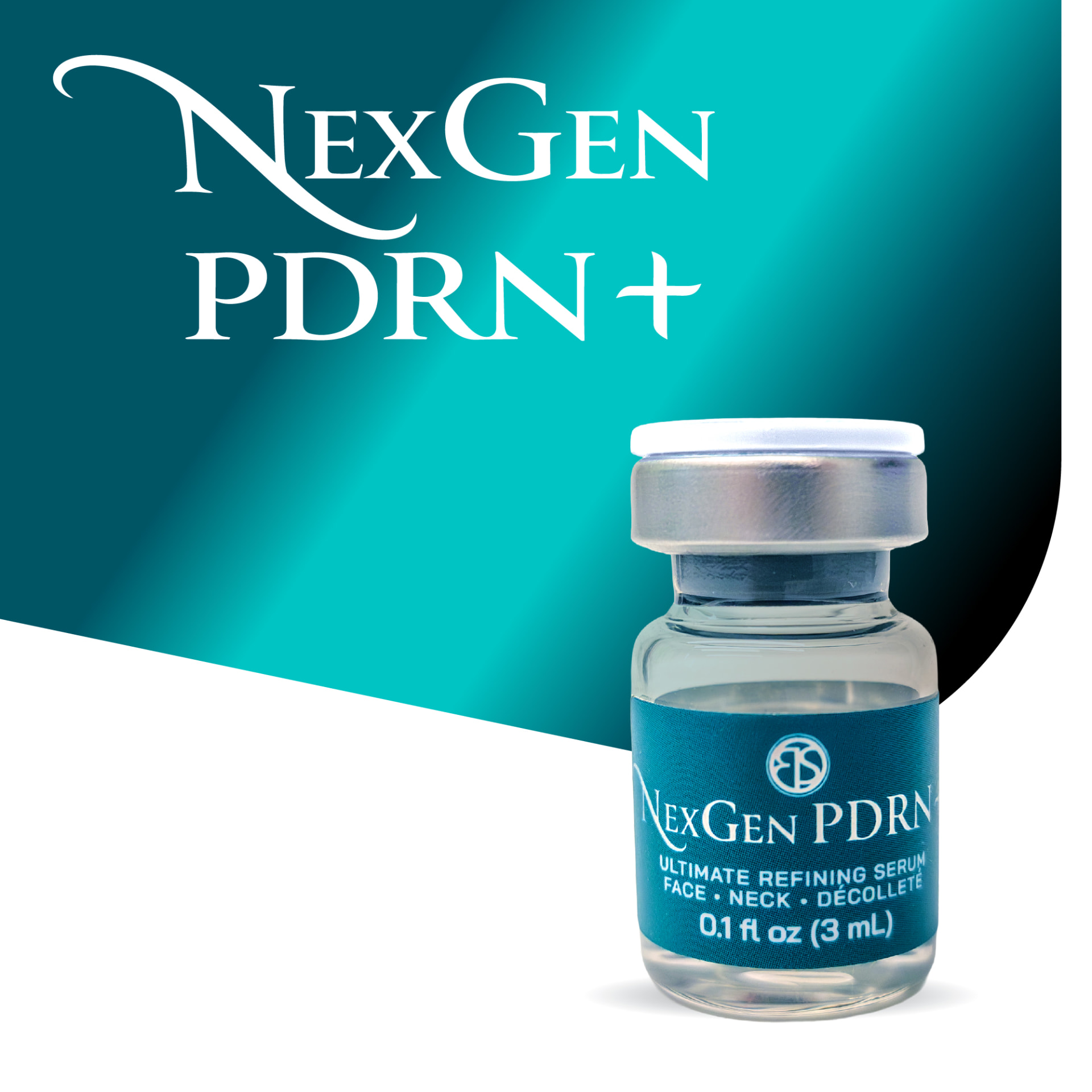 NexGen PDRN+ Ultimate Refining Serum vial by BioSkin for face, neck and décolleté